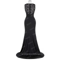 Starzz Floor-Length Sleeveless V-Neck Black Lace Formal Evening Dress ST000083-1
